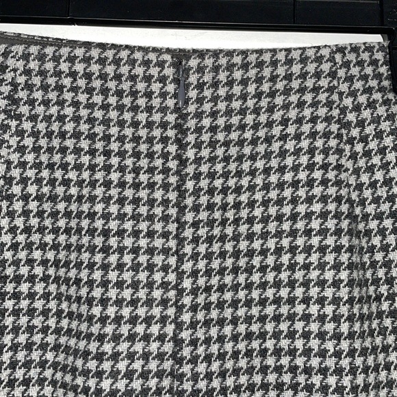 Houndstooth Patterned Lined Mini Skirt Grey/Dark Grey 6 #0066 - Picture 3 of 9